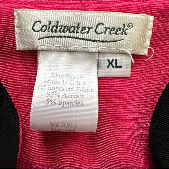 Coldwater Creek Black Zipper Front Slinky Side Pockets Cardigan Jacket Size XL - Picture 11 of 12